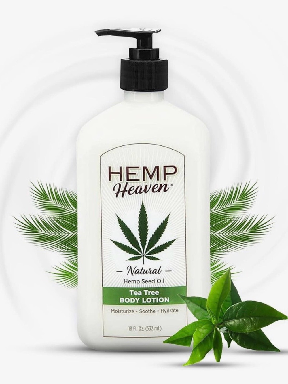 Hempz Hemp Heaven Tea Tree Body Lotion - White, Green, Black